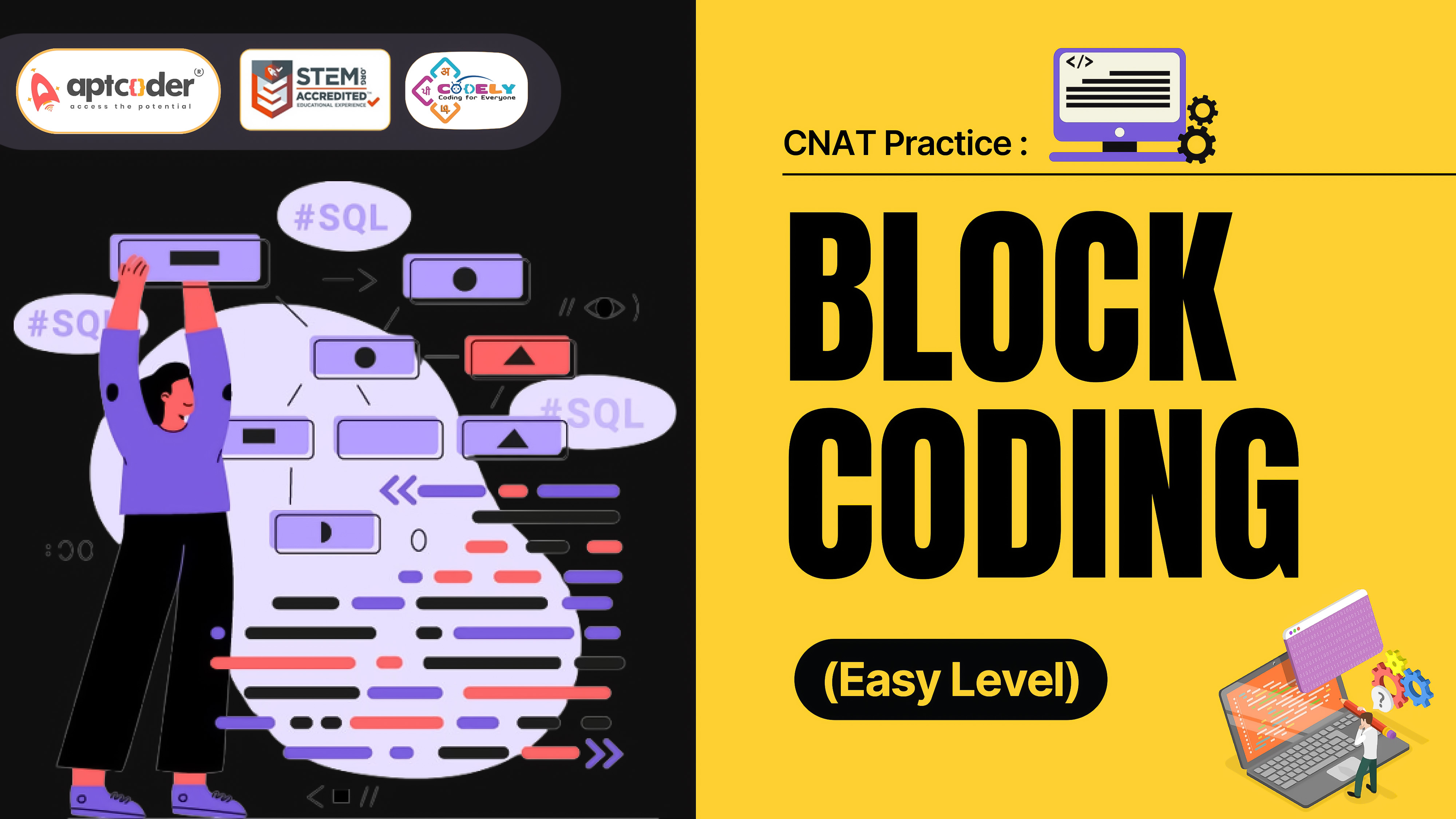 CNAT Practice: Block Coding (Easy Level)